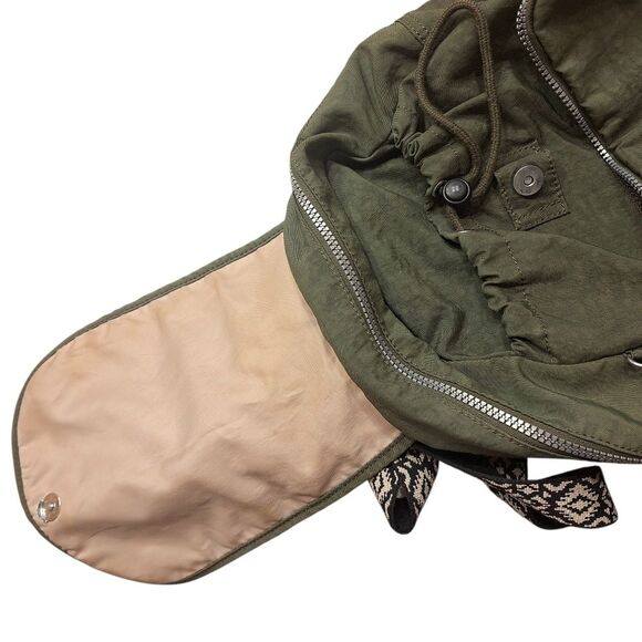 Kipling Ravier Backpack Olive Green With Monkey Plush Charm Unisex main image 15